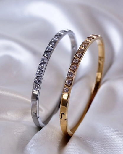 Bracelet jonc "DIVA" - Bleu Saphir