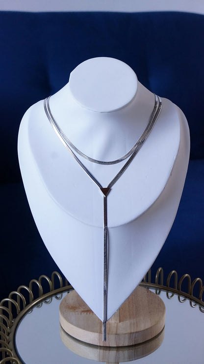 Collier "AMARA" (3 en 1) - Bleu Saphir