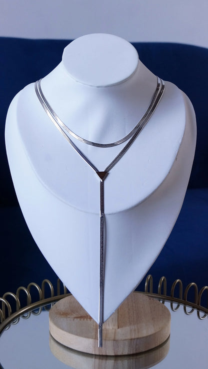 Collier "AMARA" (3 en 1) - Bleu Saphir