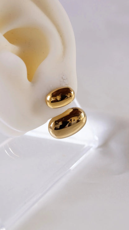 Boucles d'oreilles "SELMA" · Doré - Bleu Saphir