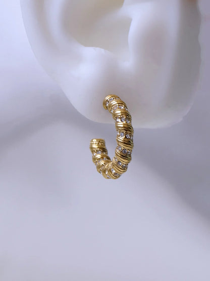 Boucles d'oreilles "TOULOUSE" - Bleu Saphir