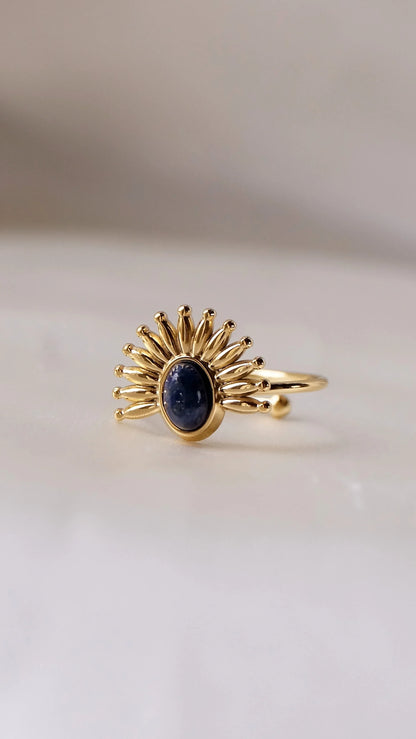 Bague "SANTORINI" - Bleu Saphir