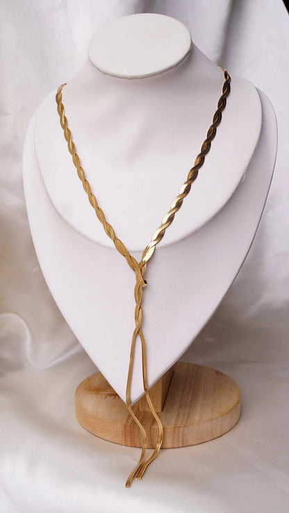 Collier "BETYNA" · Doré - Bleu Saphir