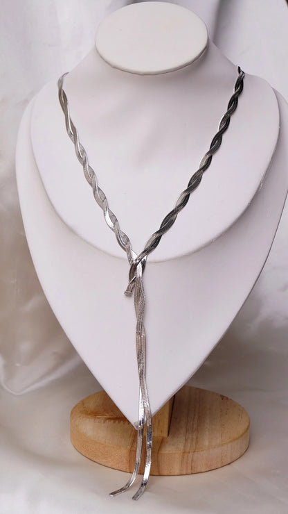 Collier "BETYNA" · Argenté - Bleu Saphir