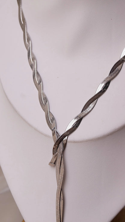 Collier "BETYNA" · Argenté - Bleu Saphir