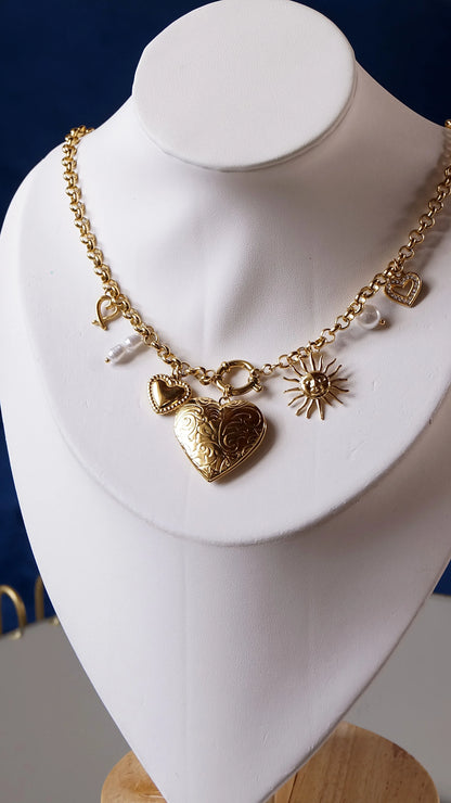 Collier "AGLAÉ" - Bleu Saphir