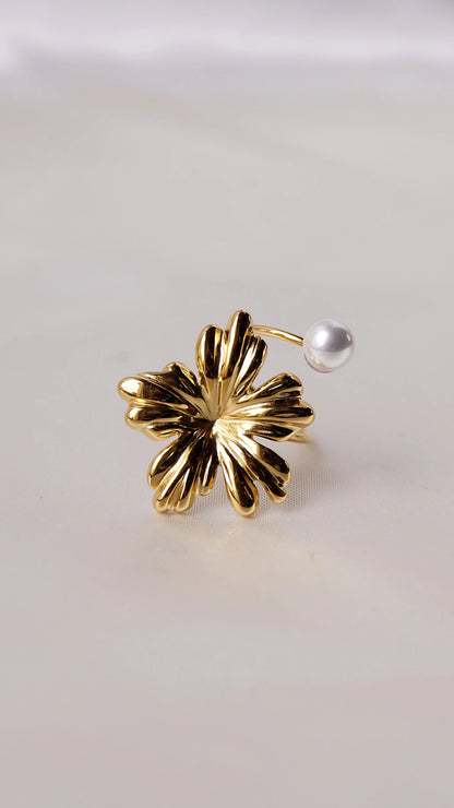 Bague "CAMÉLIA" - Bleu Saphir