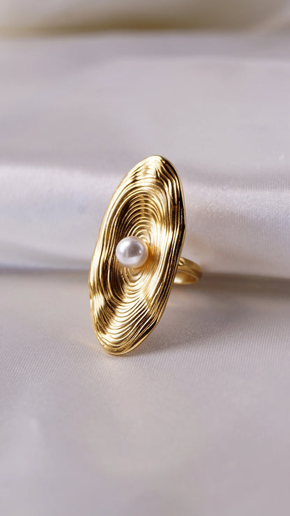 Bague "PERLA" - Bleu Saphir