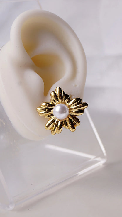 Boucles d'oreilles "CAMELIA" - Bleu Saphir