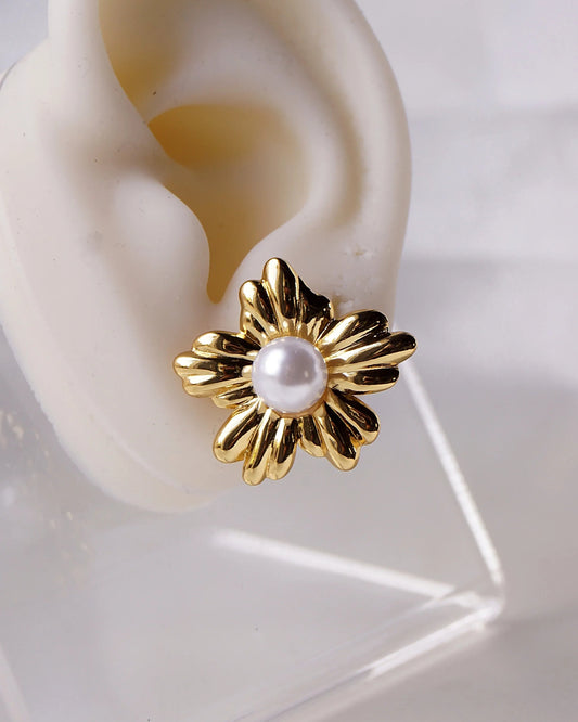 Boucles d'oreilles "CAMELIA" - Bleu Saphir