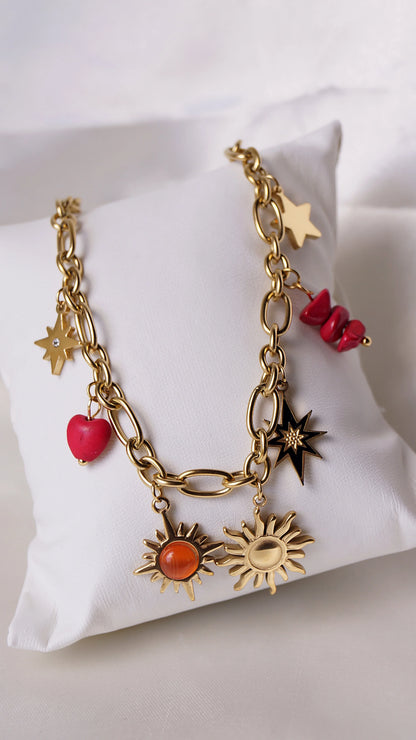 Collier "AURORE" - Bleu Saphir