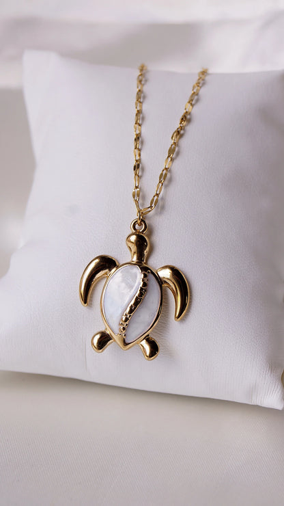 Collier "TORTUE" - Bleu Saphir