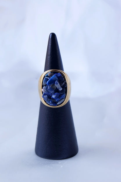 Bague "MARINE" - Bleu Saphir
