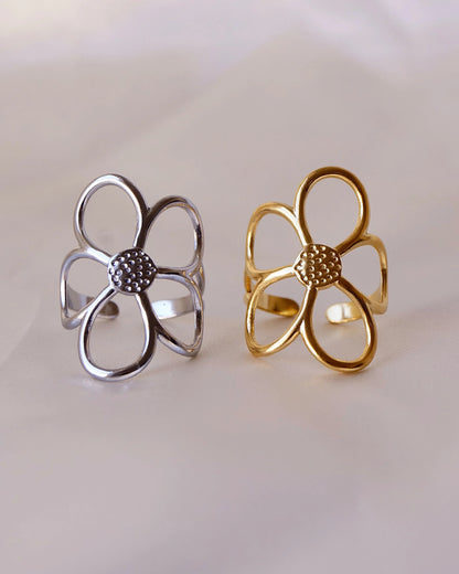 Bague "PIVOINE" - Bleu Saphir