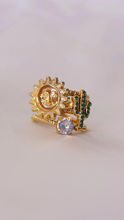 Bague "ISLAND" - Bleu Saphir