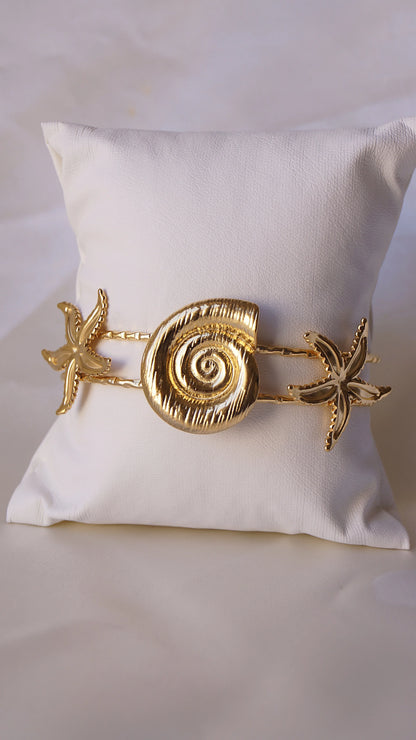 Bracelet jonc "CALYPSO" (ajustable) - Bleu Saphir