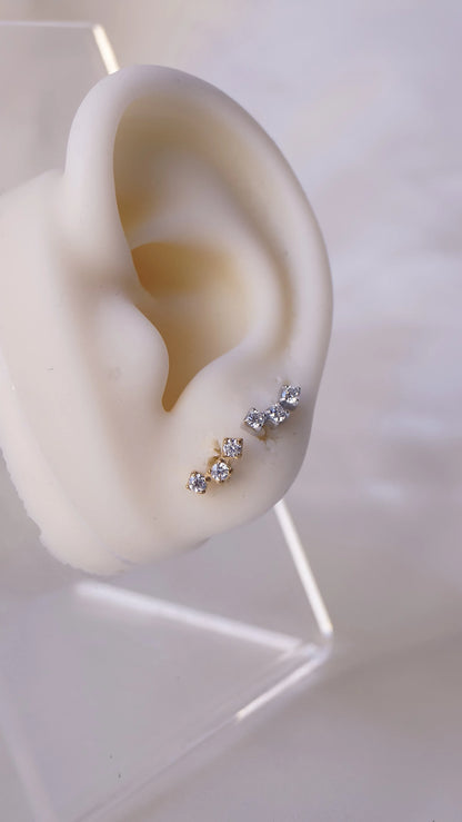 Boucles d'oreilles "MINI" - Bleu Saphir