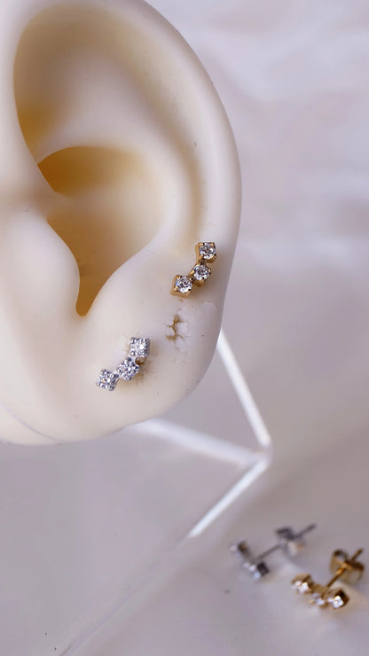 Boucles d'oreilles "MINI" - Bleu Saphir