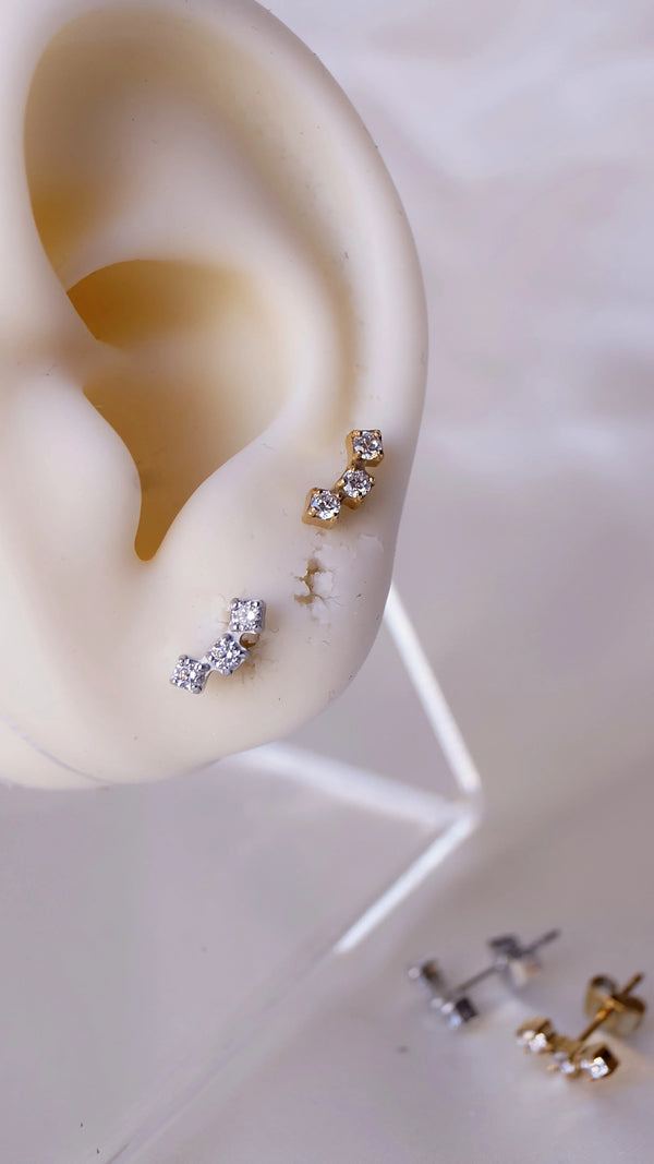 Boucles d'oreilles "MINI" - Bleu Saphir