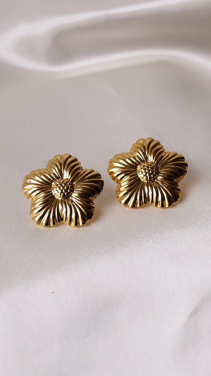 Boucles d'oreilles "FLORA" - Bleu Saphir