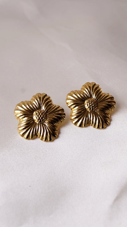 Boucles d'oreilles "FLORA" - Bleu Saphir