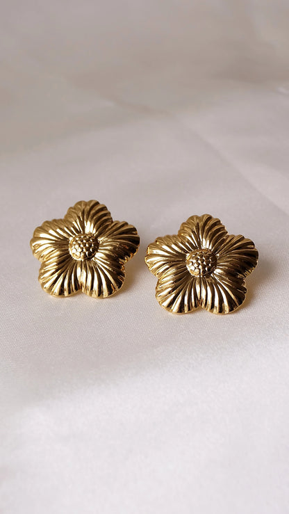 Boucles d'oreilles "FLORA" - Bleu Saphir