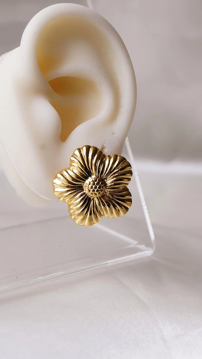 Boucles d'oreilles "FLORA" - Bleu Saphir