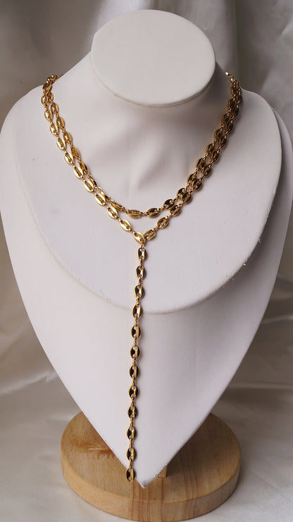 Collier sautoir "MUSE" - Bleu Saphir