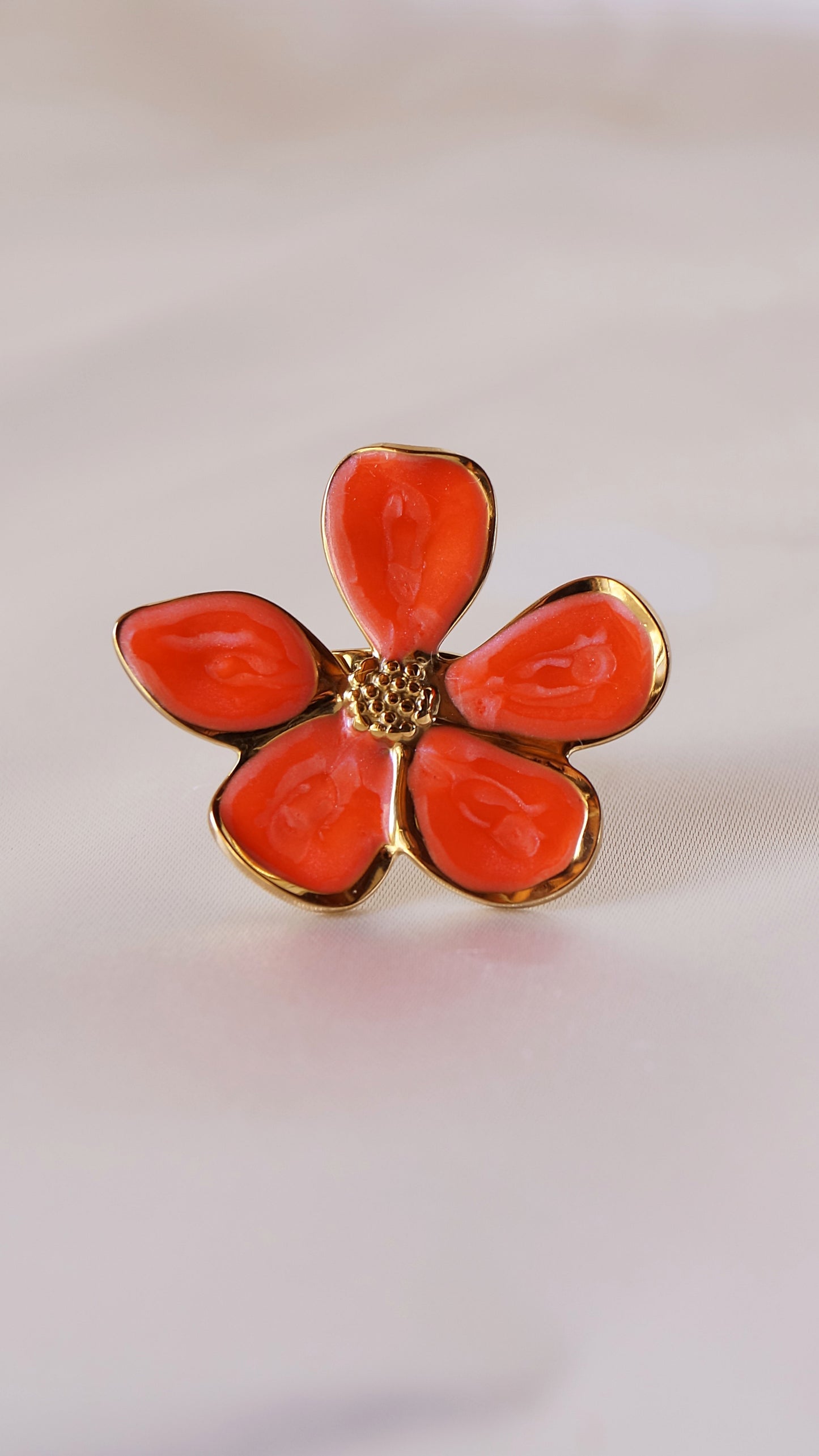 Bague "ROSY" · Rouge/orangé