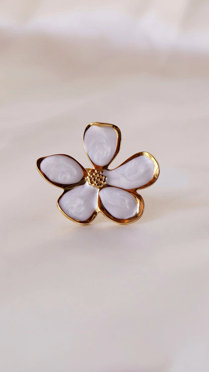 Bague "ROSY" · Blanc - Bleu Saphir