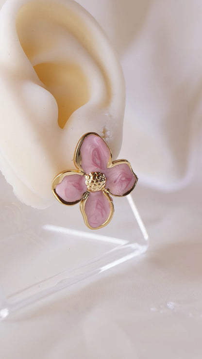 Boucles d'oreilles "LILA" · Violet - Bleu Saphir