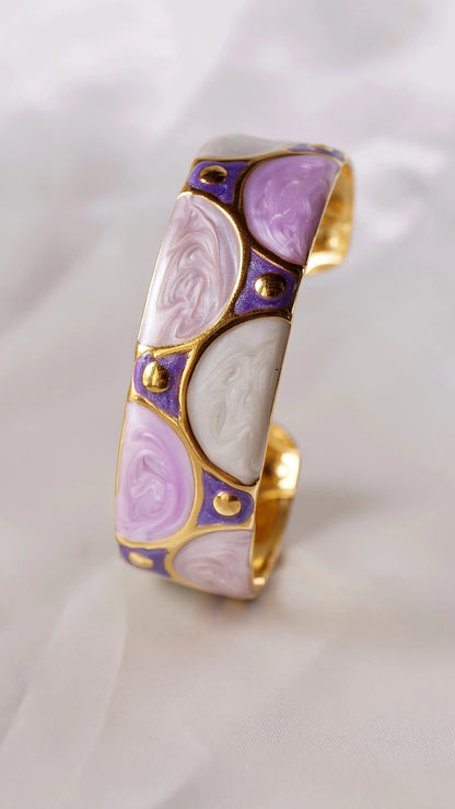 Bracelet Jonc "HORTENSE" · Violet - Bleu Saphir