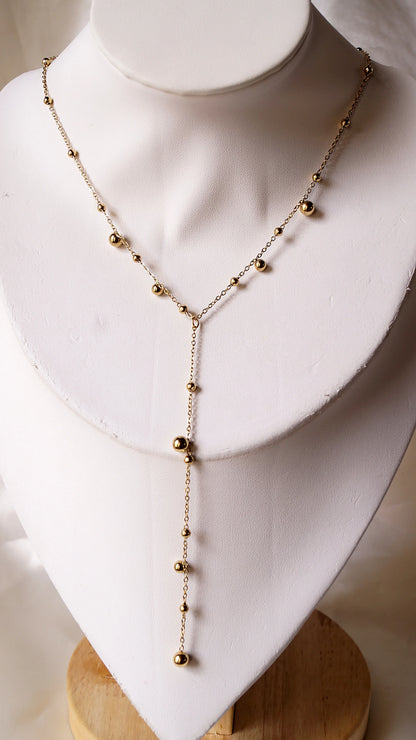 Collier sautoir "BUBBLE" - Bleu Saphir