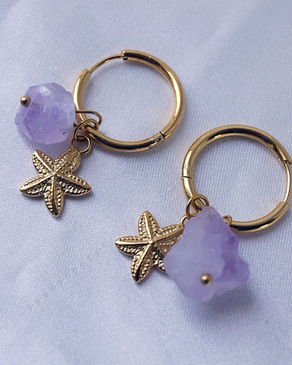 Boucles d'oreilles "VIOLETTE" - Bleu Saphir
