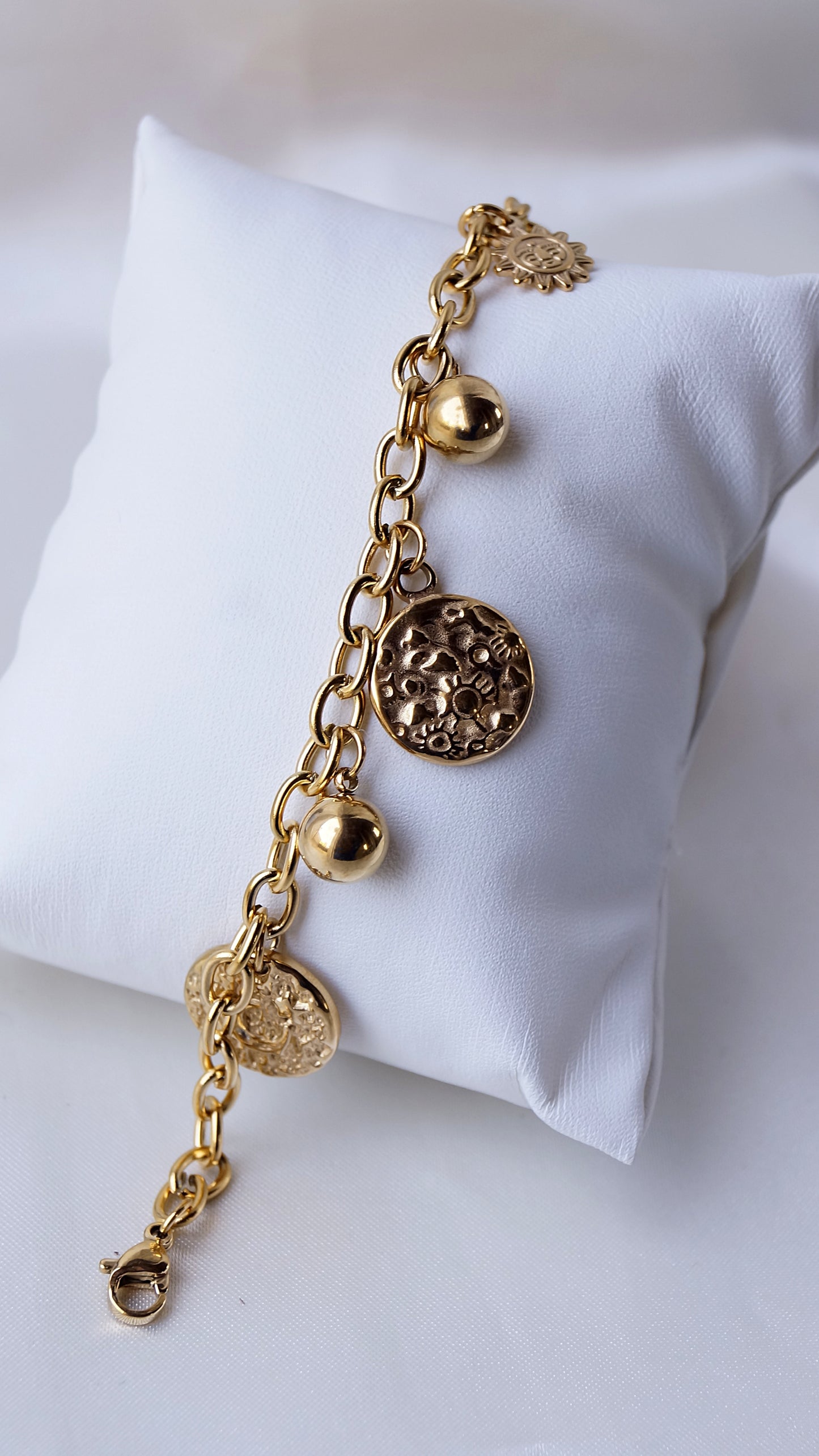 Bracelet LOUISA acier inoxydable ajustable élégant raffiné 15+3,5cm Bleu Saphir bijoux bijou en acier inoxydable pas cher
