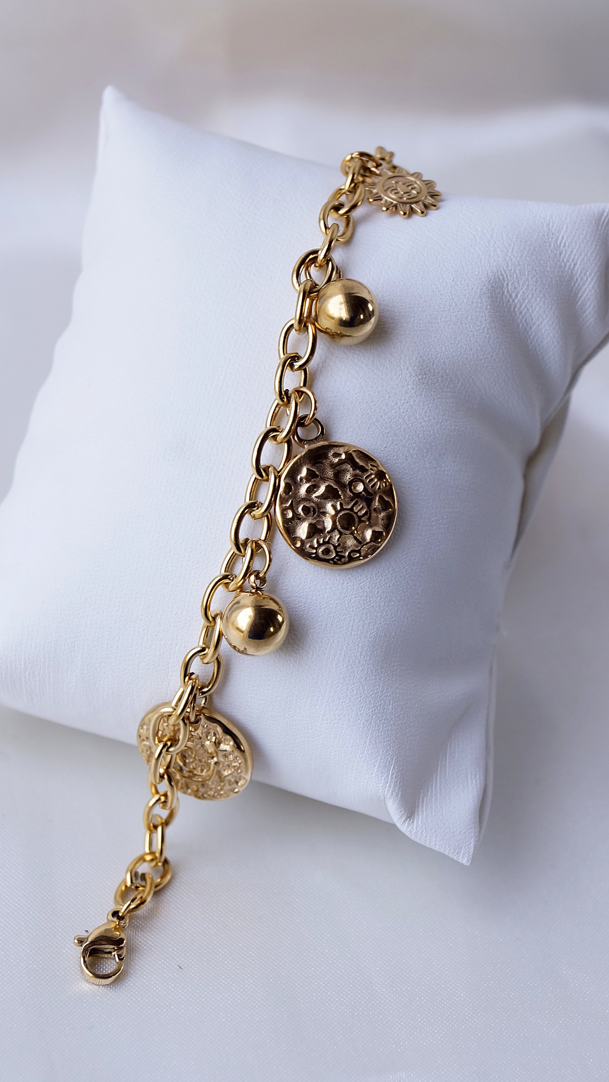 Bracelet LOUISA acier inoxydable ajustable élégant raffiné 15+3,5cm Bleu Saphir bijoux bijou en acier inoxydable pas cher
