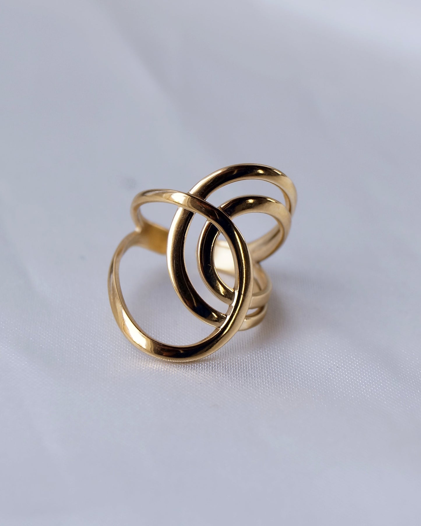 Bague ITALIA acier inoxydable style italien élégant raffiné Bleu Saphir bijoux bijou en acier inoxydable pas cher
