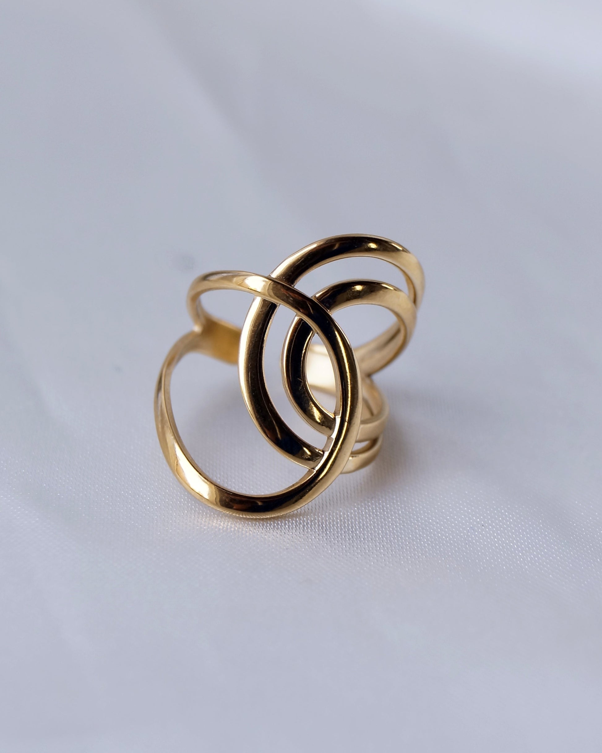 Bague ITALIA acier inoxydable style italien élégant raffiné Bleu Saphir bijoux bijou en acier inoxydable pas cher
