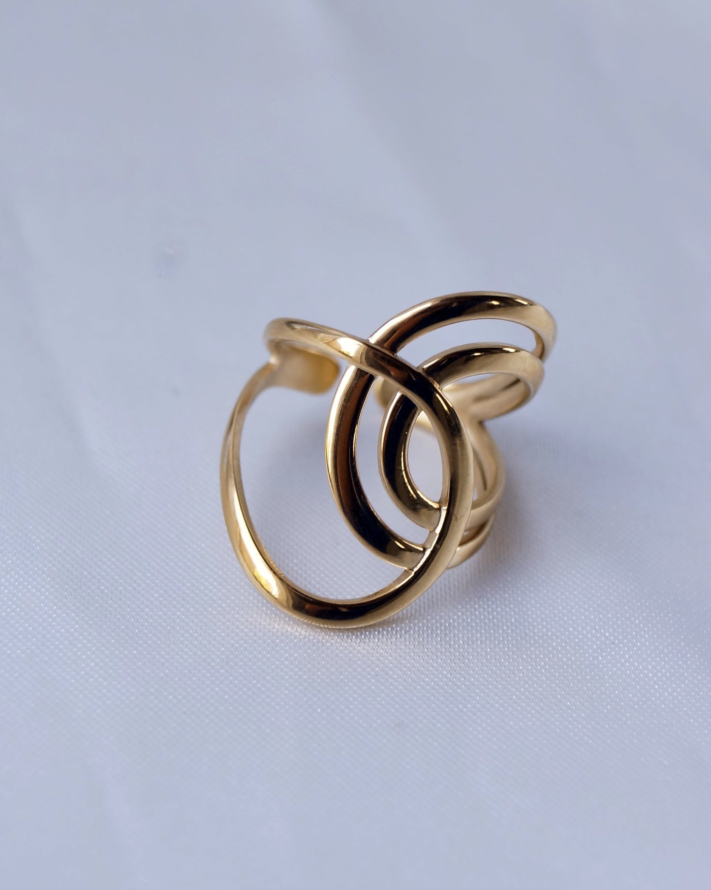 Bague ITALIA acier inoxydable style italien élégant raffiné Bleu Saphir bijoux bijou en acier inoxydable pas cher
