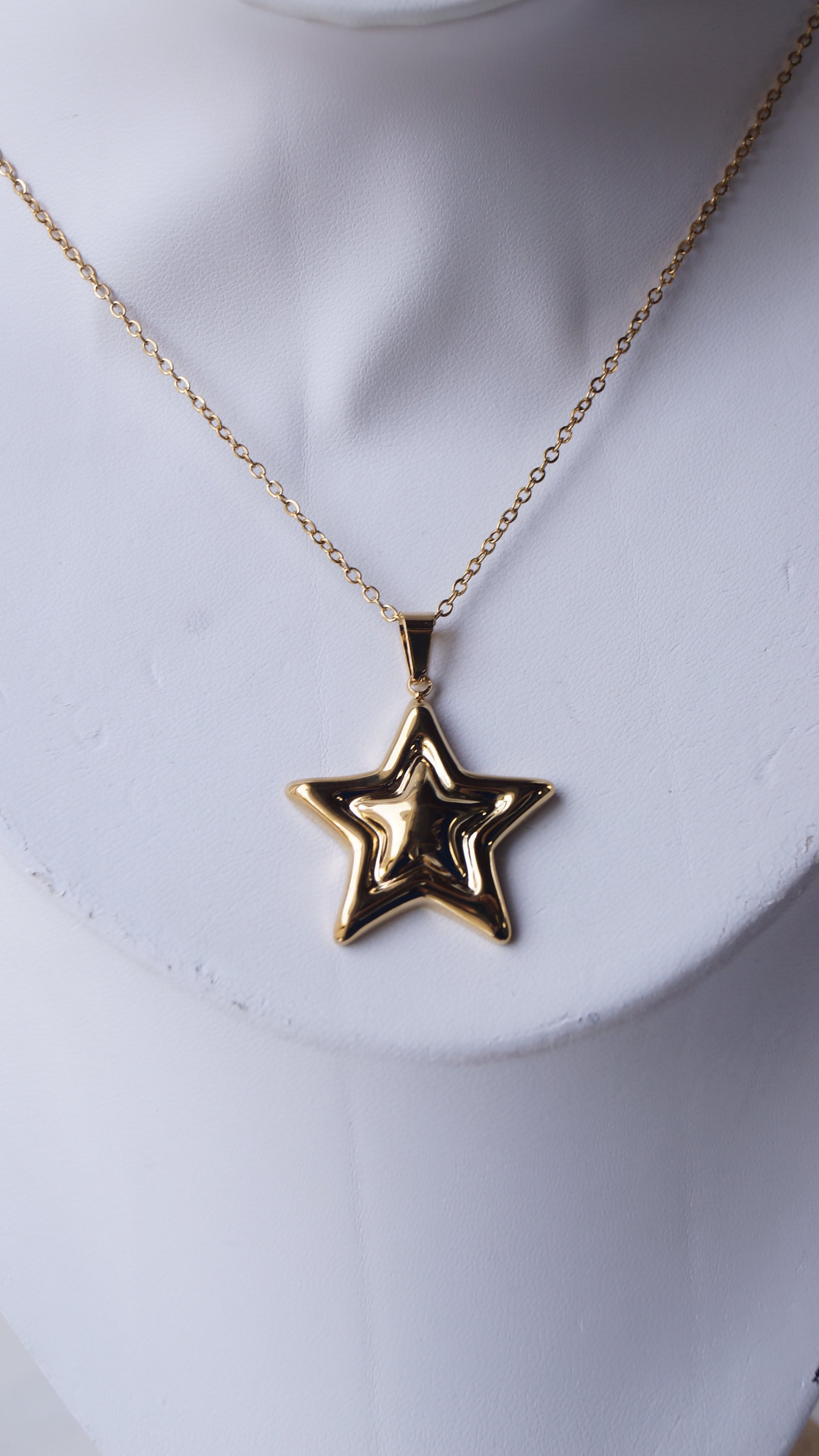 Collier BIANCA élégant acier inoxydable style italien raffiné Bleu Saphir bijoux bijou en acier inoxydable pas cher
