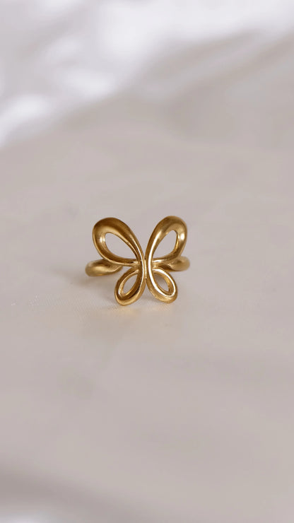 Bague "PAPILLON" - Bleu Saphir