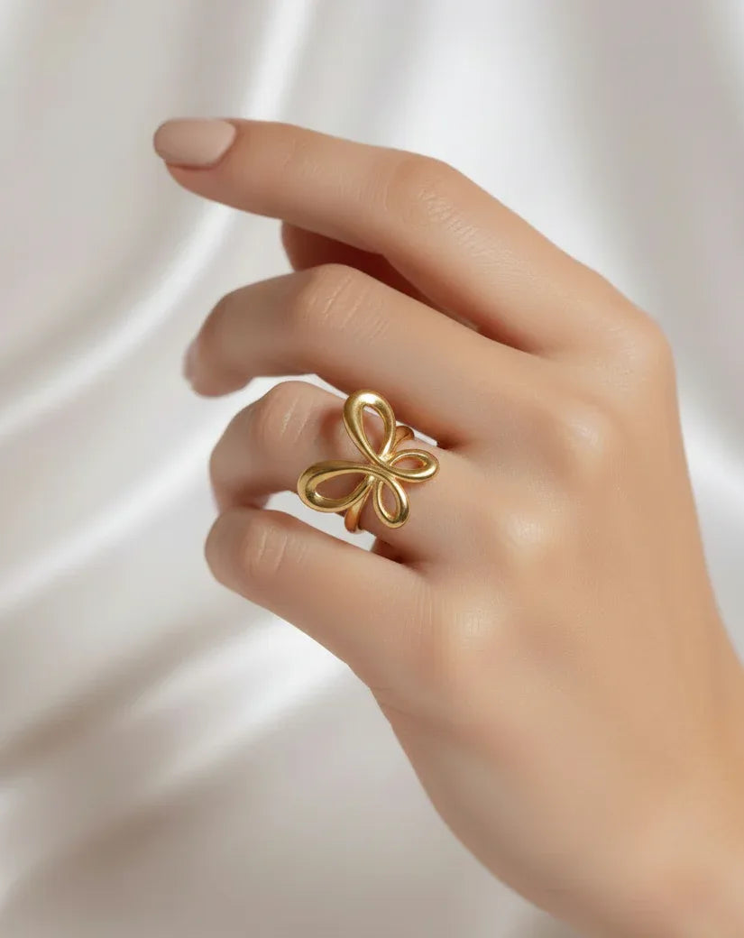 Bague "PAPILLON" - Bleu Saphir