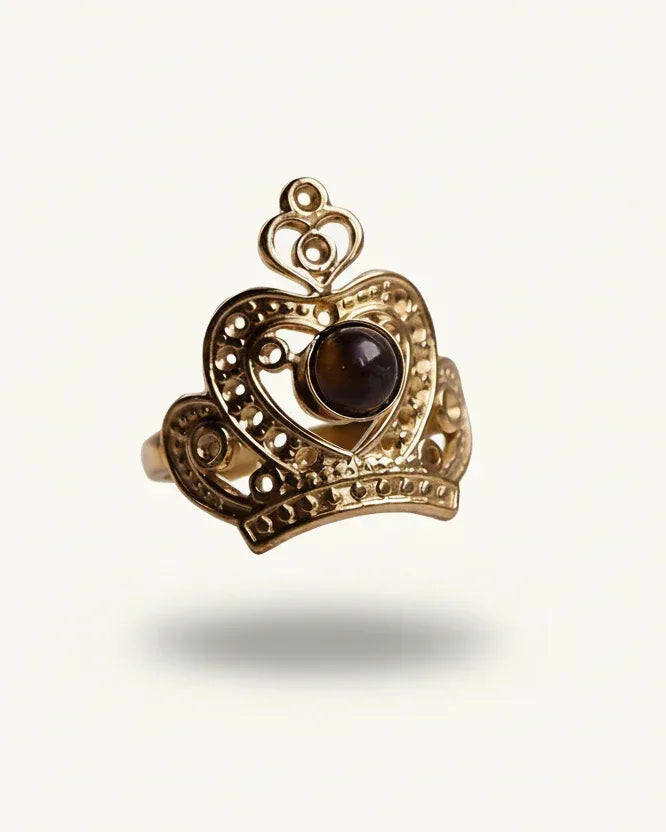 Bague "COURONNE" - Bleu Saphir