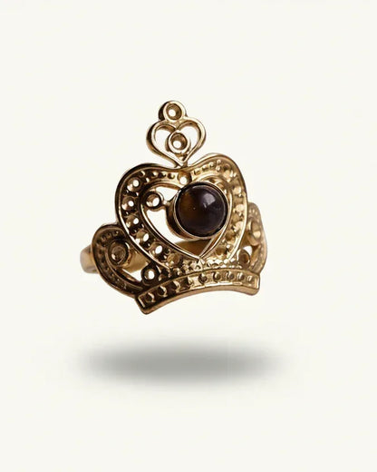 Bague "COURONNE" - Bleu Saphir