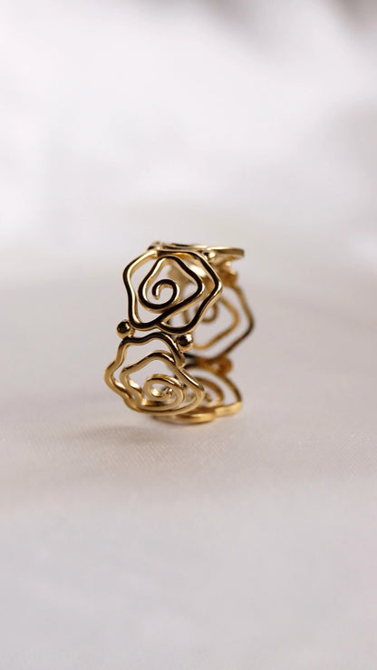 Bague "TULIPE" - Bleu Saphir