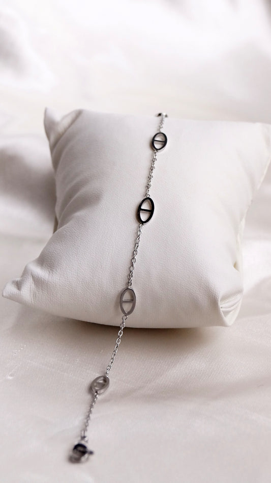 Bracelet "CAROLINA" · argenté (17 + 5 cm)