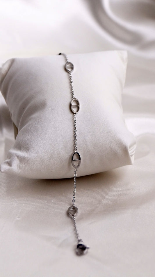 Bracelet "CAROLINA" · argenté (17 + 5 cm)