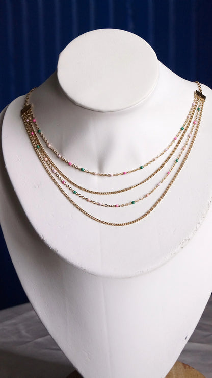 Collier "ALICE" - Bleu Saphir