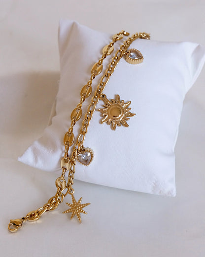 Bracelet "PASCALINE" - Bleu Saphir