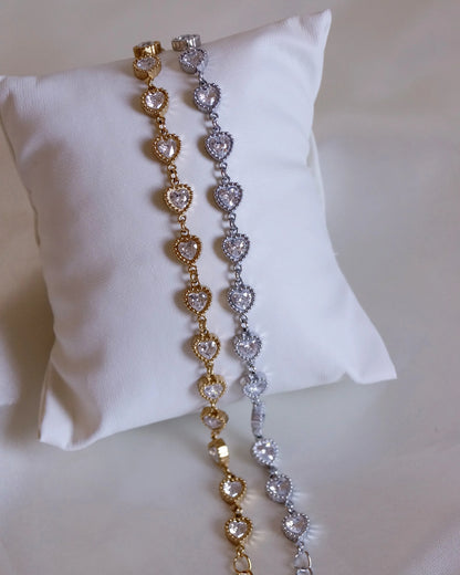 Bracelet "ESMERALDA" · Coeur - Bleu Saphir